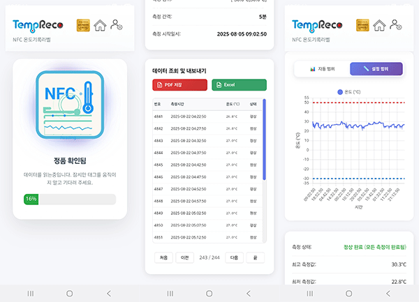 스마트폰 · NFC · 온도기록라벨